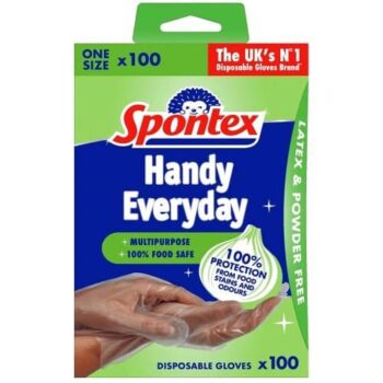 Spontex 100 Handy Multipurpose Disposable Gloves (100)
