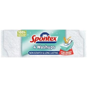Spontex Non Scratch Washups Sponge Scourers Value (4)