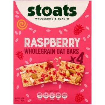 Stoats Raspberry & Honey Porridge Oat Bars (4 x 42g)