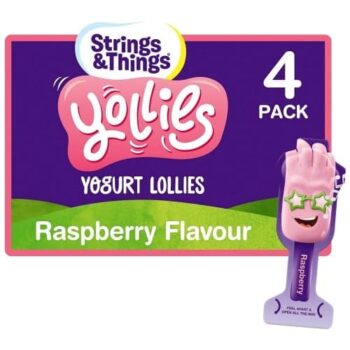 Strings & Things Yollies Raspberry Yogurt Lolly (4 x 100g)