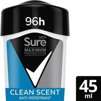 Sure Men Max Pro Clean Scent Anti-Perspirant Cream Stick Deodorant (45ml)