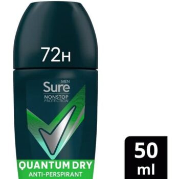 Sure Men Nonstop Quantum Dry Antiperspirant Roll On 72hr Protection (50ml)