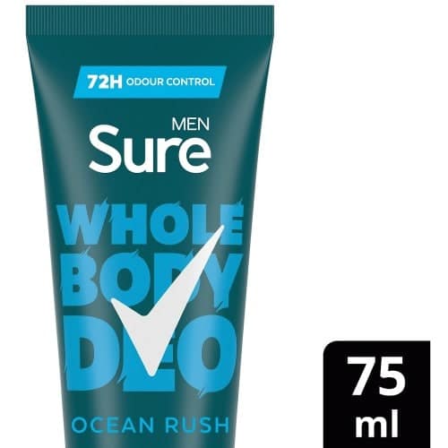 Sure Men Ocean Rush Whole Body Deodorant Cream 72h Odour Control (75ml)