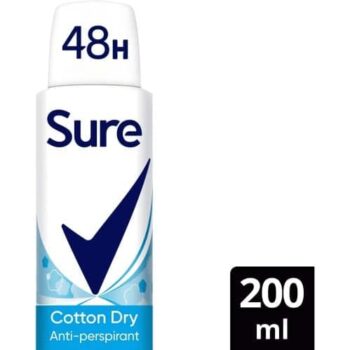 Sure Women Cotton Dry Antiperspirant Deodorant Aerosol (200ml)