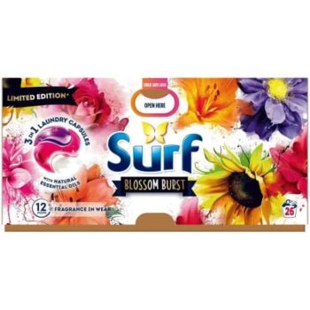 Surf 3 in 1 Blossom Burst Laundry Capsules 26 Washes (449g)