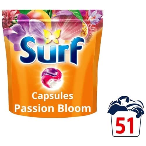 Surf Passion Bloom 3 in 1 Laundry Washing Detergent Capsules 51 Washes