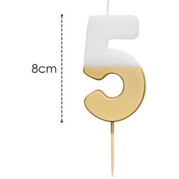 Talking Tables Number 5 Large Gold Candle