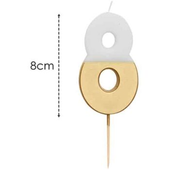 Talking Tables Number 8 Large Gold Candle