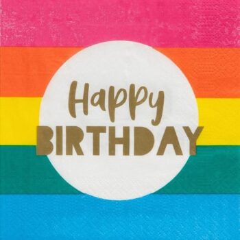 Talking Tables Rainbow Happy Birthday Napkins