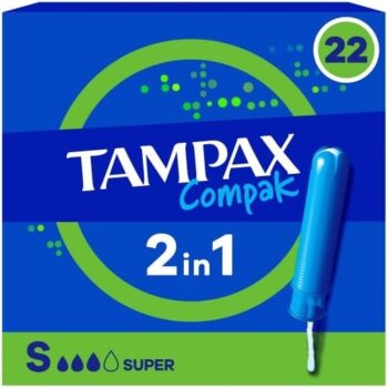 Tampax Compak Super 22 Applicator Tampons (22)