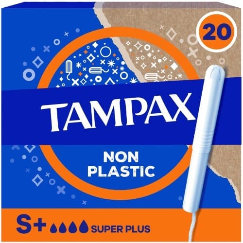 Tampax Super Plus Tampons with Cardboard Applicator Blue Box (20)