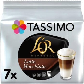 Tassimo L'OR Latte Macchiato Coffee Pods (7 x 195.3g)
