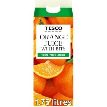 Tesco 100% Pure Squeezed Orange Juice With Bits 1.75 L