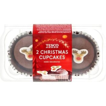 TESCO 2 Christmas Cupcakes