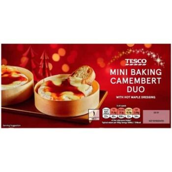 TESCO 2 MINI CAMEMBERT WITH HOT MAPLE