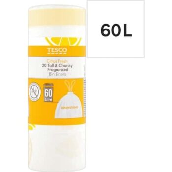 Tesco 20 Citrus Fresh Tall & Chunky Bin Liners