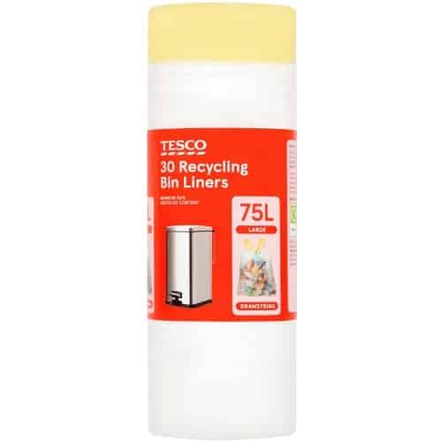 Tesco 30 Recycling Bin Liners (75 Litre)