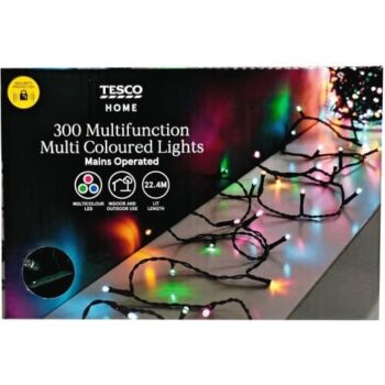 Tesco 300 Multifunction Multicoloured LED Christmas Lights
