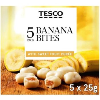 Tesco 5 Banana Bites With A Yogurt Coating (125g)