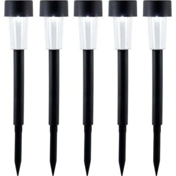 Tesco 5 Black Solar Stakes