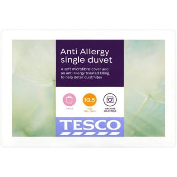 Tesco Anti Allergy 10.5 Tog Duvet Single