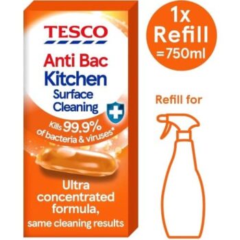 Tesco Antibacterial Kitchen Surface Cleaner Refill (9ml)