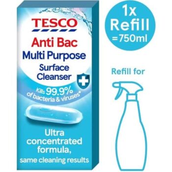 Tesco Antibacterial Multi Purpose Cleaner Refill (9ml)