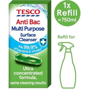 Tesco Antibacterial Multi Purpose Surface Cleanser Refill Apple (9ml)