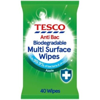 Tesco Antibacterial Multi Surface Wipes Apple (40)