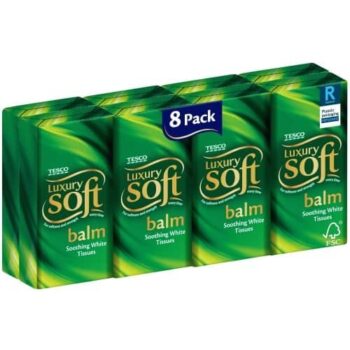 Tesco Balm Pocket Tissues (8)