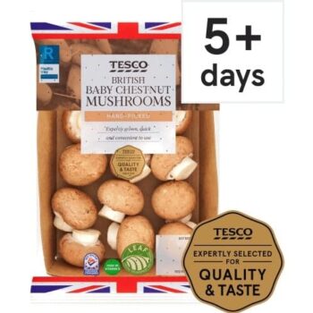 Tesco British Baby Chestnut Mushrooms (150g)