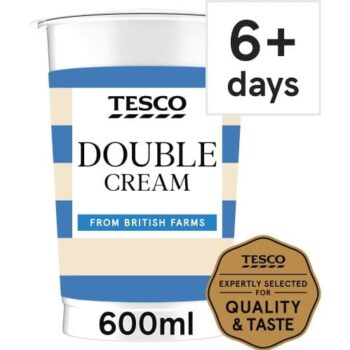 Tesco British Double Cream (600ml)