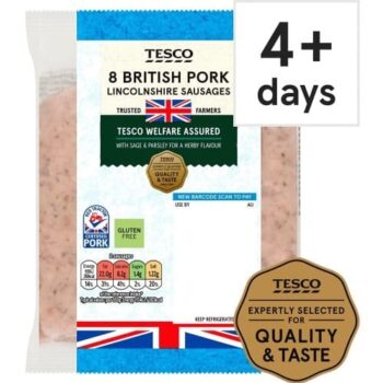 Tesco British Lincolnshire Sausages (8 x 454g)