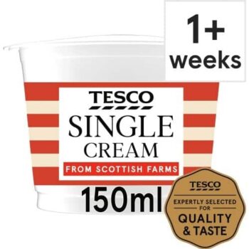 Tesco British Single Cream (150ml)