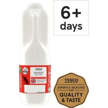 Tesco British Skimmed Milk (1.136l, 2pts)
