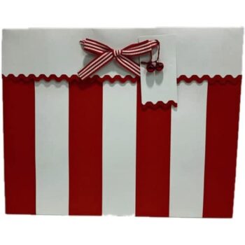 Tesco Candy Cane Large Landscape Christmas Gift Bag