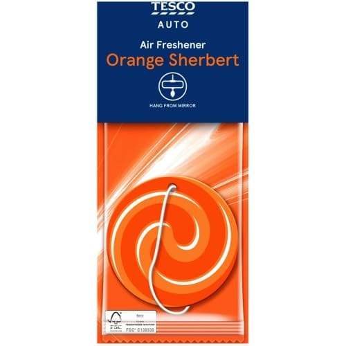 Tesco Carded Orange Sherbert Air Freshener