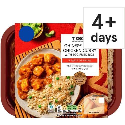 Tesco Chinese Style Chicken Curry With Egg Fried Rice