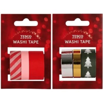 Tesco Christmas Washi Tape Assortment