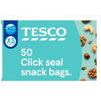 Tesco Click & Seal Resealable Snack Bags (50)