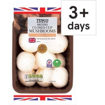 Tesco Closed Cup Mushrooms (400g)
