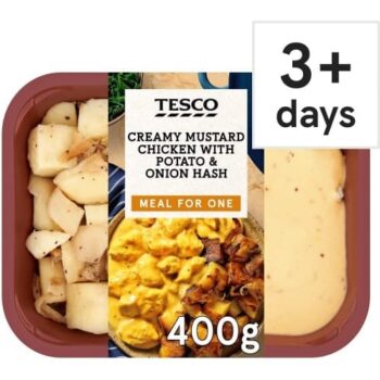 Tesco Creamy Mustard Chicken With Potato & Onion Hash (400g)