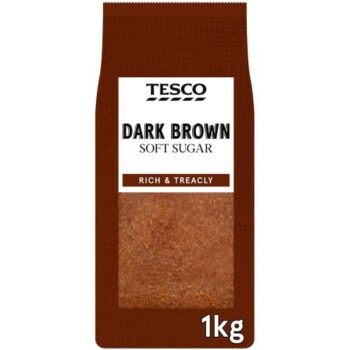 Tesco Dark Brown Soft Sugar Bag (1kg)