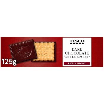 Tesco Dark Chocolate Butter Biscuits