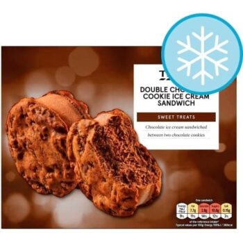 Tesco Double Chocolate Cookie Ice Cream Sandwiches (4 x 45g)