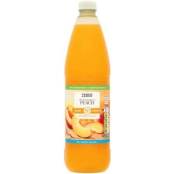 Tesco Double Strength Fruit & Barley No Added Sugar Peach (1 Litre)