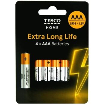Tesco Extra Long Life AAA (4)