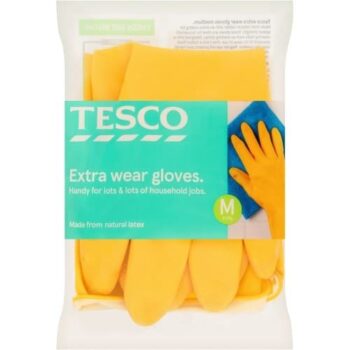 Tesco Extra Wear Rubber 1 Gloves Medium