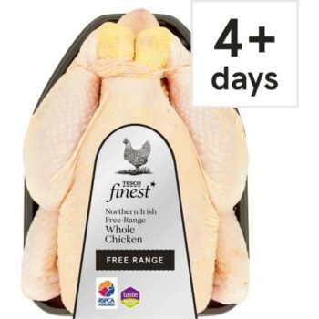 Tesco Finest British Cornfed Free Range Whole Chicken 1Kg-2.3Kg