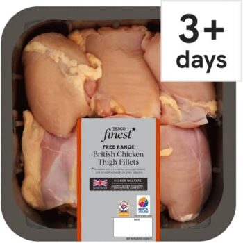 Tesco Finest British Free-Range Chicken Thigh Fillets (430g)